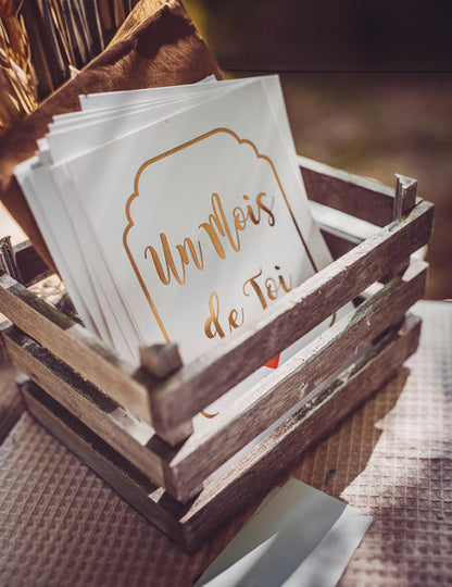 18 pozlačenih kartic za mejnike prvega letnika, 14 x 19 cm za dojenčka