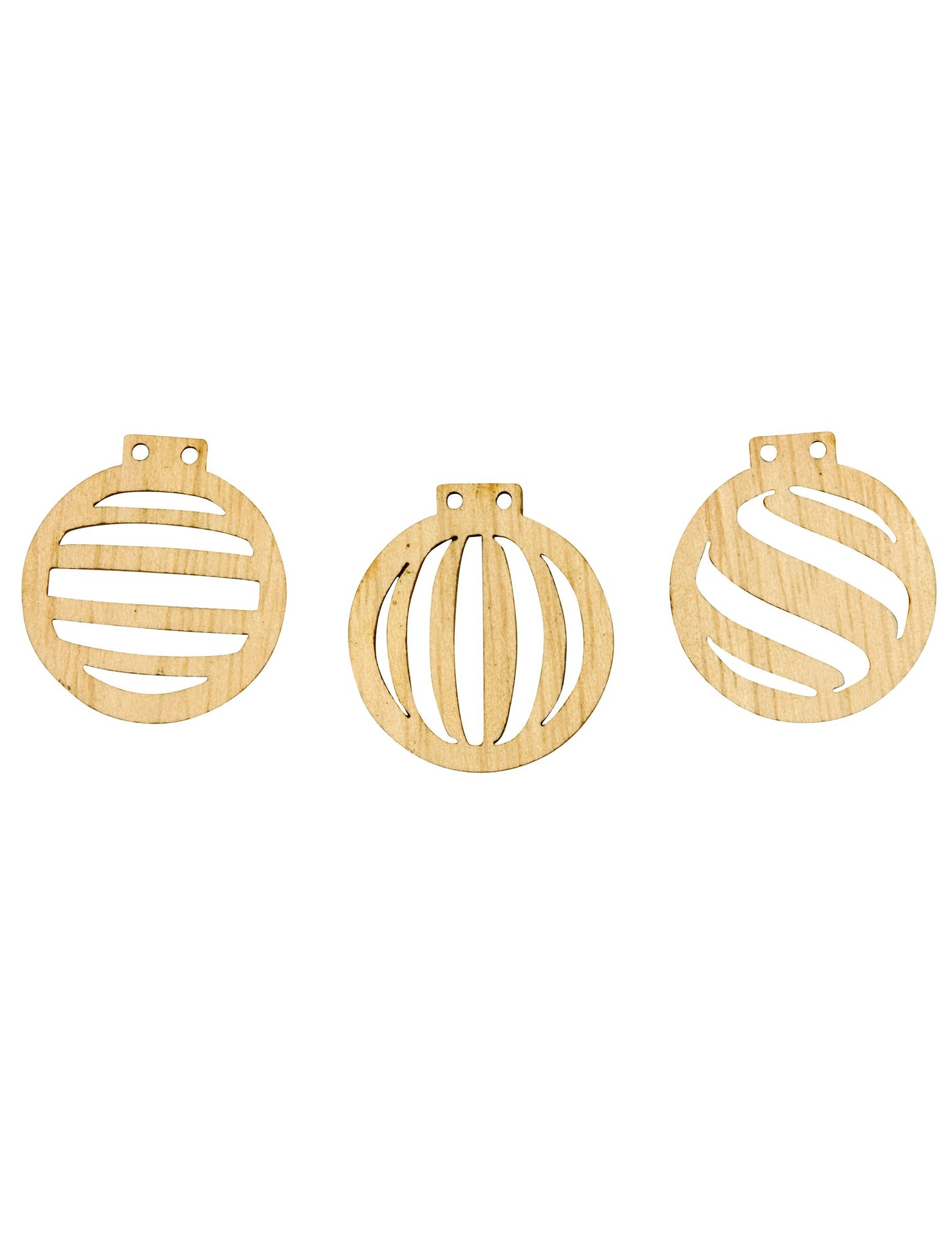 18 lesenih konfetov za izrez božičnih kroglic 2,5 x 2,3 cm za okrasitev mize