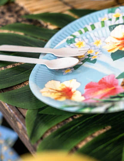 18 lesenega jedilnega pribora 16 cm