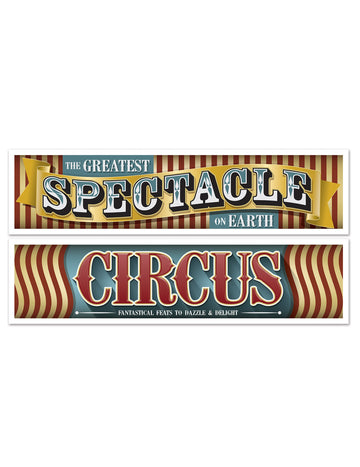 2 Vintage Circus transparenti 38 cm x 1,5 m