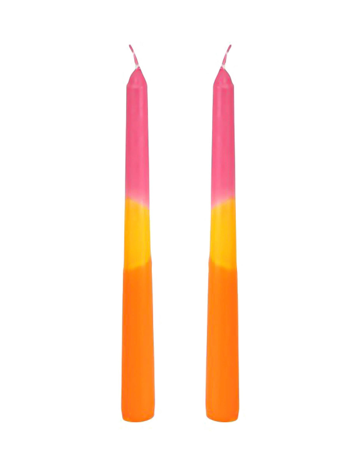 2 tribarvni sveči v obliki bakel 2 x 25 cm