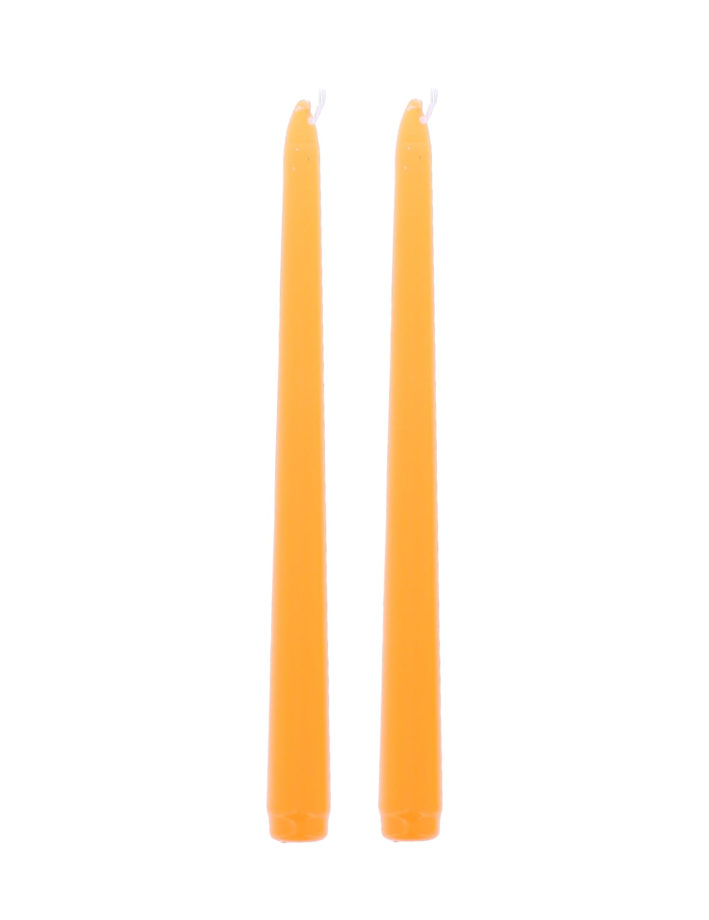 2 bougies chandelles orange