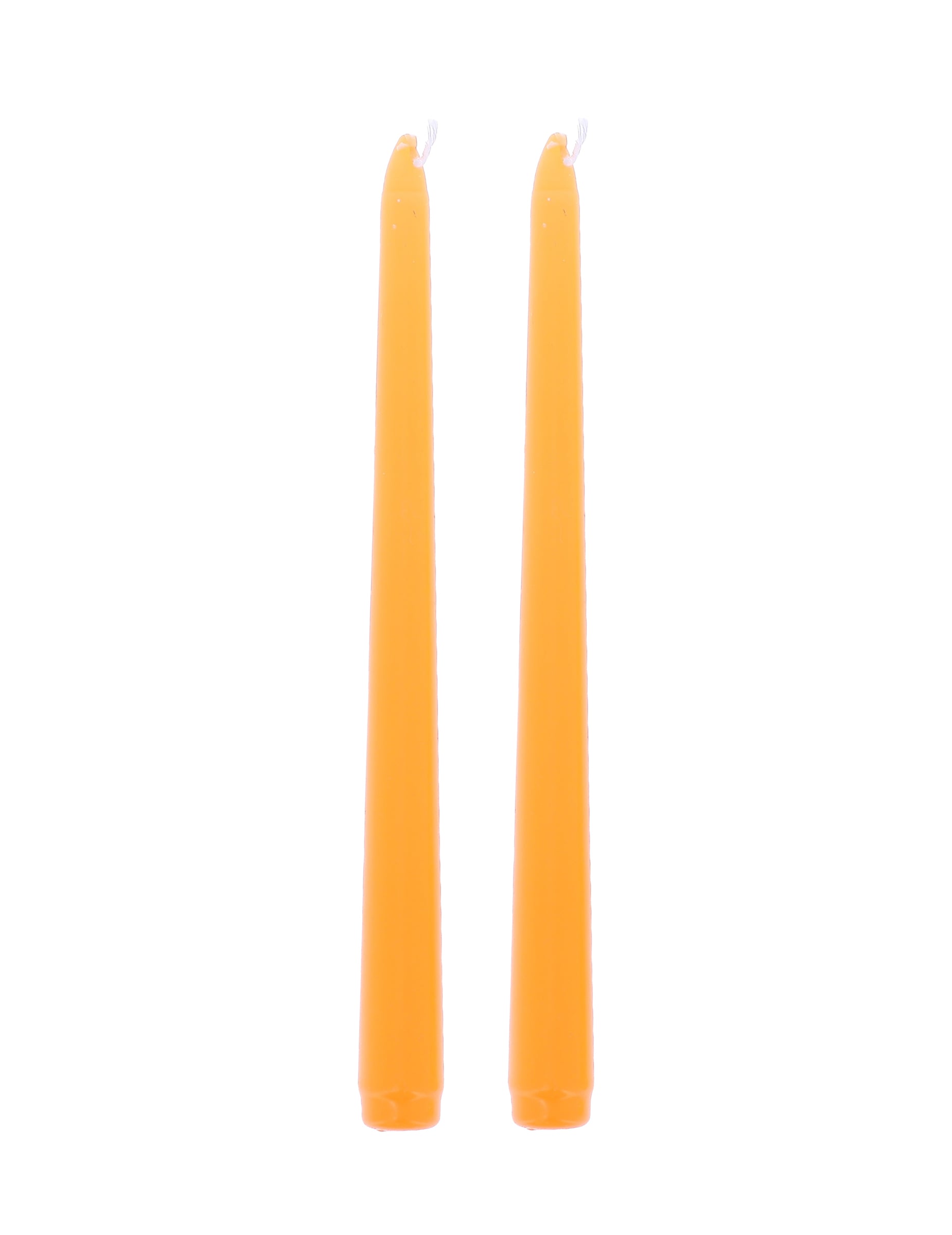 2 bougies chandelles orange