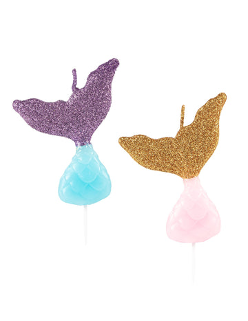 2 sveče 17 x 14 cm sirena rep