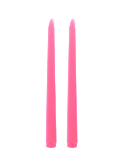 2 bougies chandelles rose