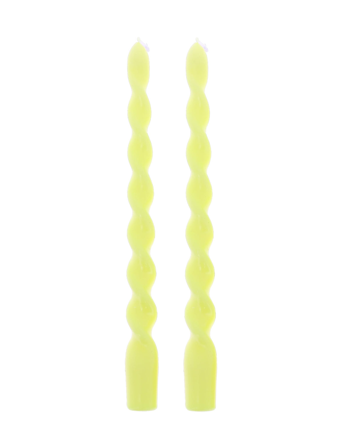 2 rumeni spiralni sveči 25 cm
