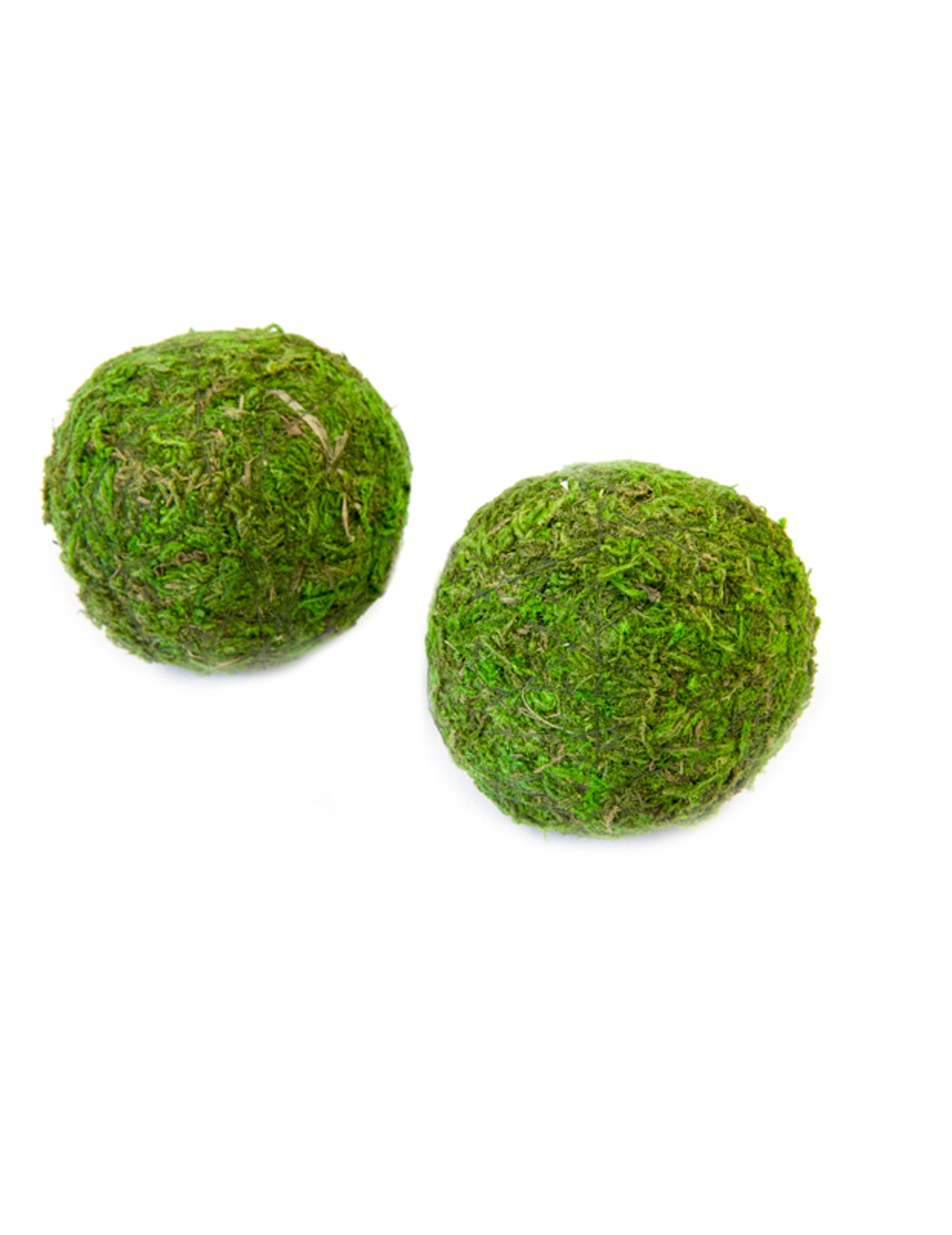 2 kroglici naravnega zelenega mahu 7 cm dekoracija mize