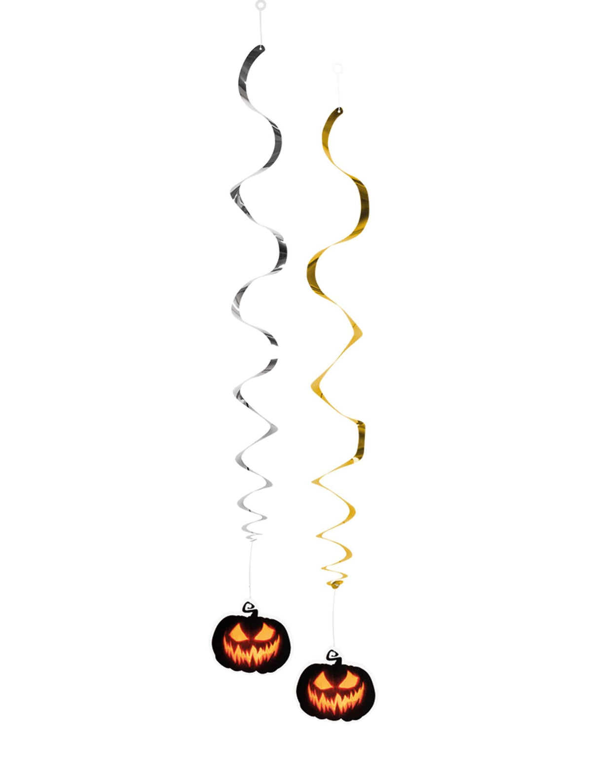 Viseče dekoracije strašljive buče za halloween zlata in srebrna