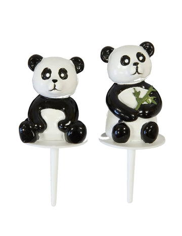 2 figurici pande iz smole 7 cm za torto