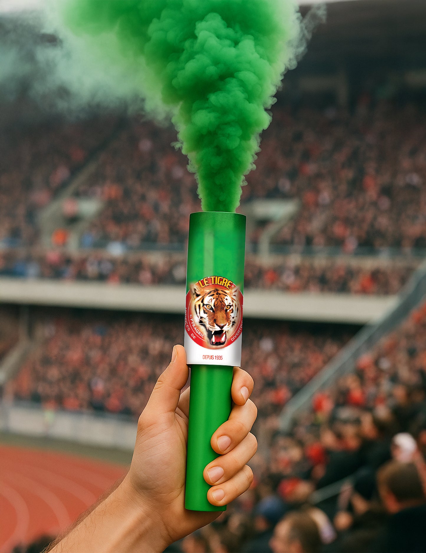 2 zeleni ročni dimni bombi, 45 sekund