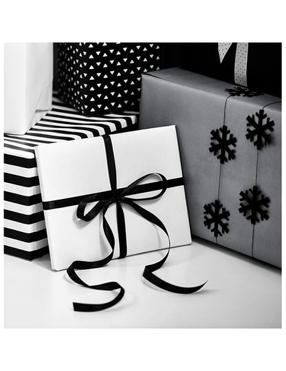 2 črni girlandi snežink 180 cm Božič