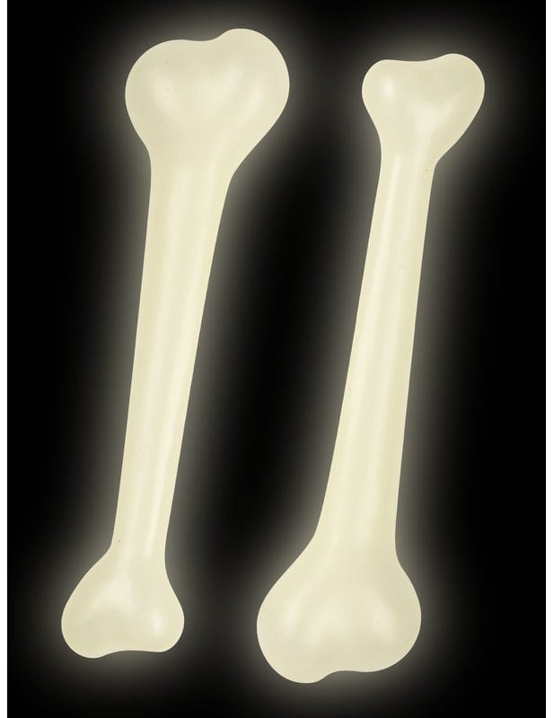 Effet lumineux dans l'obscurité du lot de 2 os phosphorescents