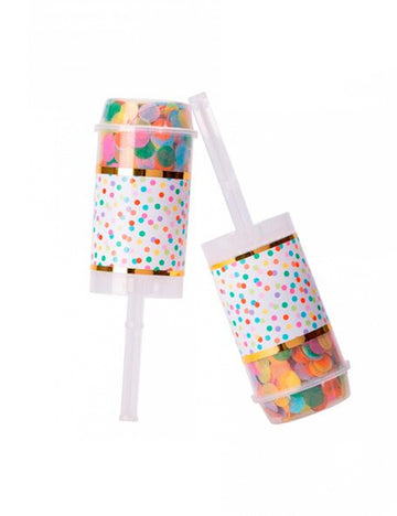 2 večbarvna konfeta poppers 7g 18 cm potiskati