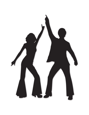 2 stenski okraski disko silhuete 83 cm