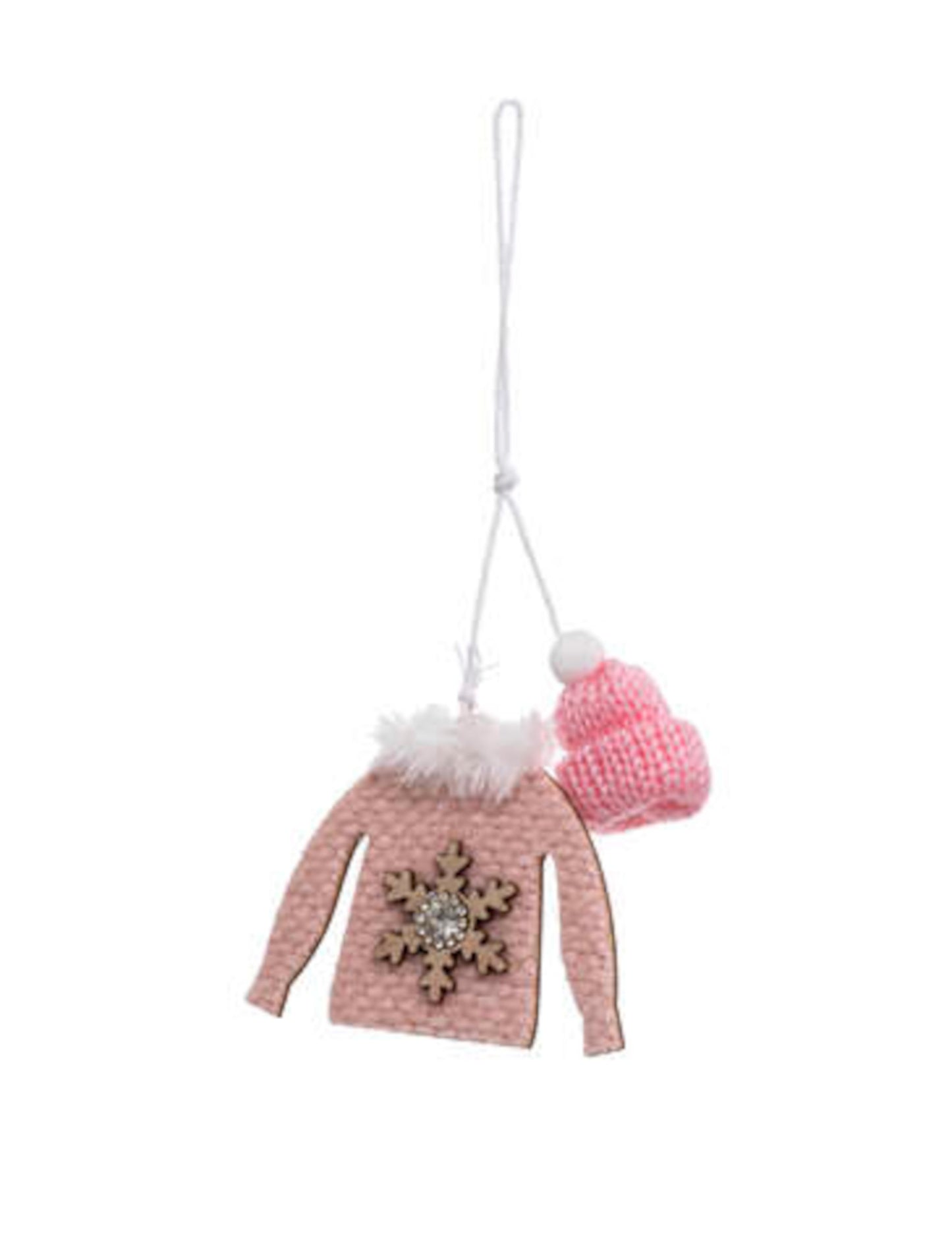 2 obešalnika za božične puloverje 8 cm lesen