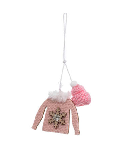 2 obešalnika za božične puloverje 8 cm lesen