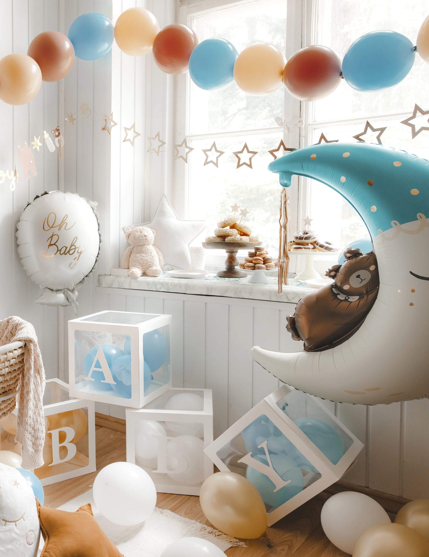 20 pastelno modrih balonov za povezovanje 28 cm 