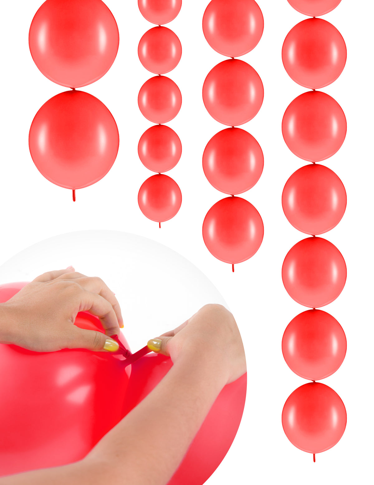 Lot de 20 ballons à relier rouge