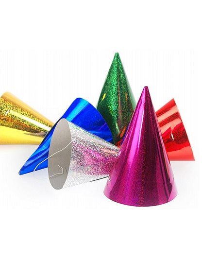 20 pisanih holografskih klobukov 16 x 10 cm