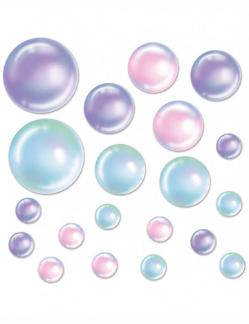 20 iriranih okraskov mehurčkov 10 do 30 cm