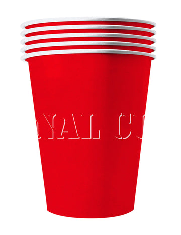 20 ameriških čašic rdeči reciklirani karton 25 Cl