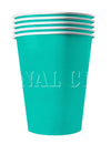 Gobelets américains en carton recyclable pour fête turquoise