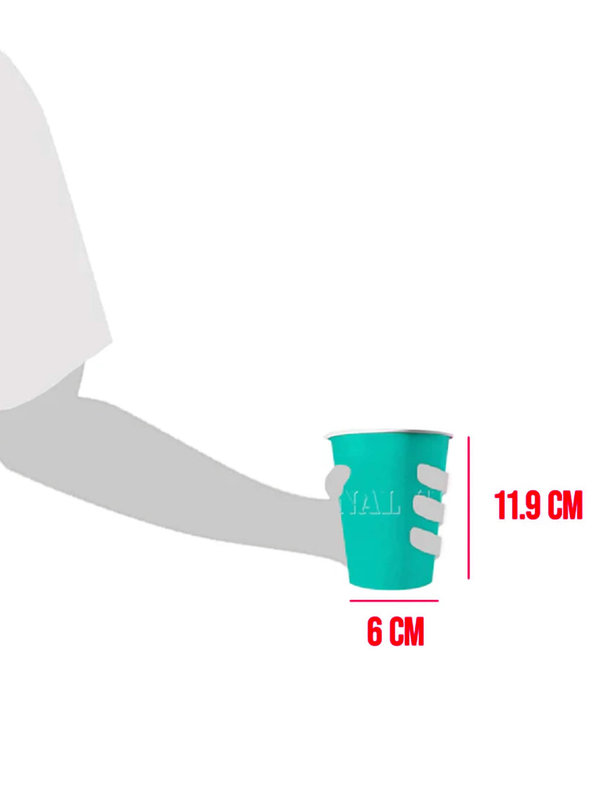 Dimensions des gobelets américains en carton recyclable pour fête turquoise