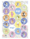 20 mini jedilnih diskov Bluey in Bingo™ 3,4 cm