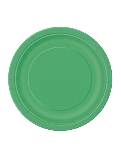 Assiettes en carton pour fête vert émeraude