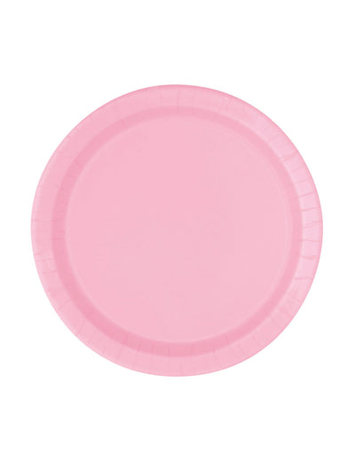 Petites assiettes en carton rose clair