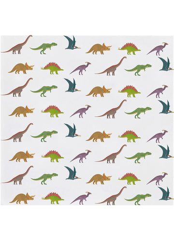 20 majhnih papirnatih prtičkov z velikimi dinozavri, 25 x 25 cm cm za rojstni dan