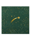20 petites serviettes Étoile Filante vert sapin 25 x 25 cm
