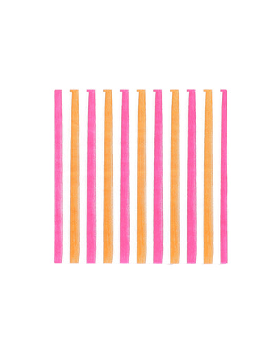 20 majhnih papirnatih koktajl serviet Pink Limonada 24 x 24 cm