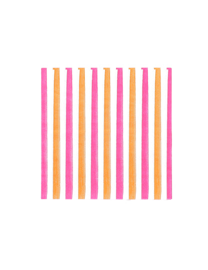20 majhnih papirnatih koktajl serviet Pink Limonada 24 x 24 cm
