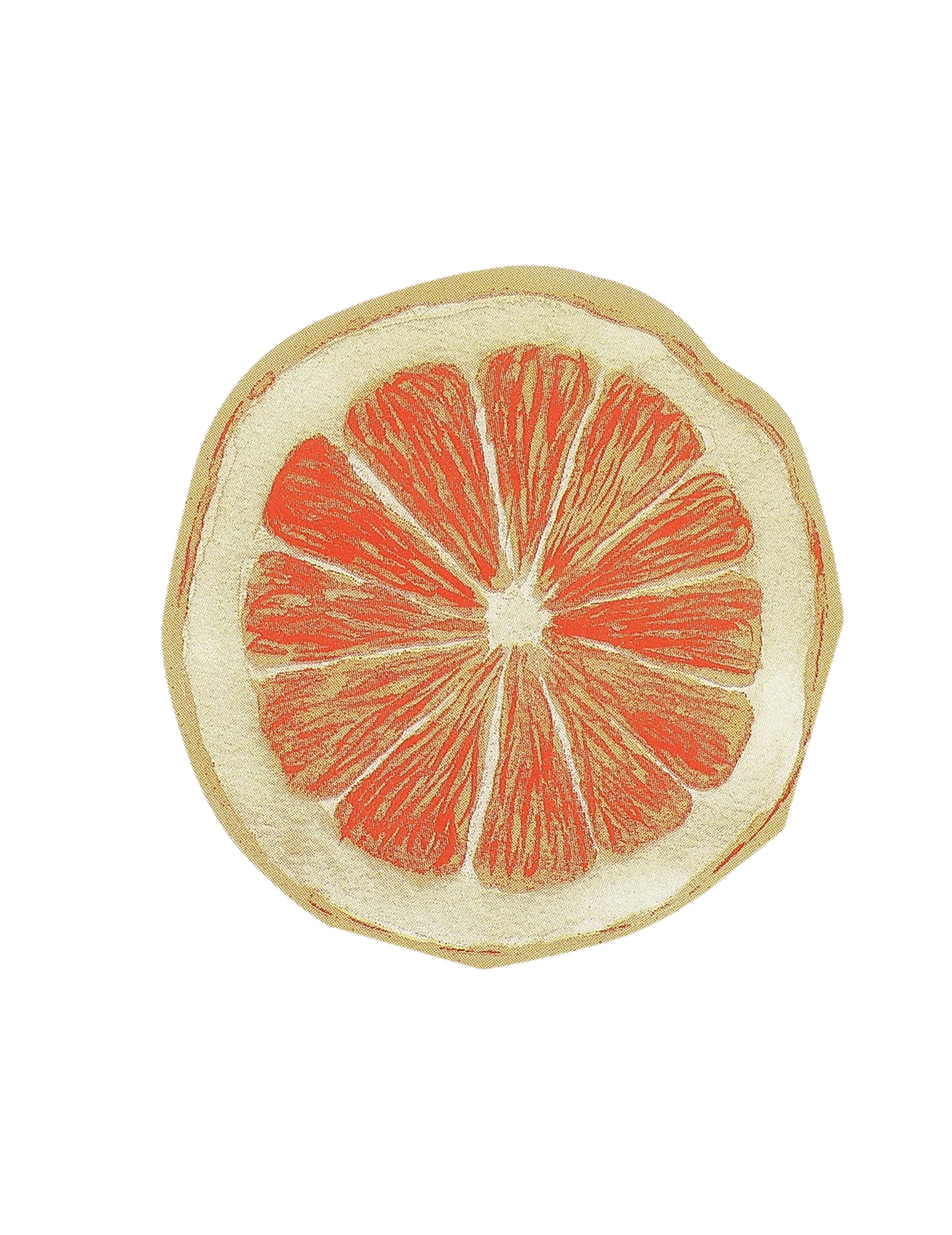 20 papirnatih koktajl prtičkov z motivom oranžnih citrusov, 24 x 24 cm, v obliki rezine