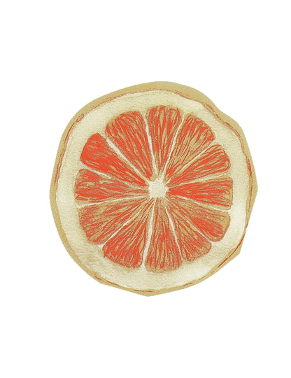 20 papirnatih koktajl prtičkov z motivom oranžnih citrusov, 24 x 24 cm, v obliki rezine