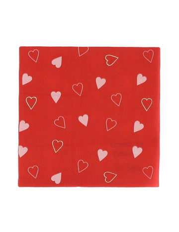 20 majhnih papirnatih prtičkov, dizajn Kraljice src, 24 x 24 cm