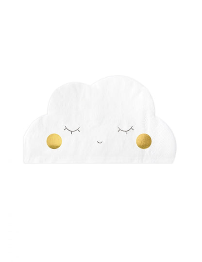 20 papirnatih brisač v obliki belega oblaka 32 x 19 cm