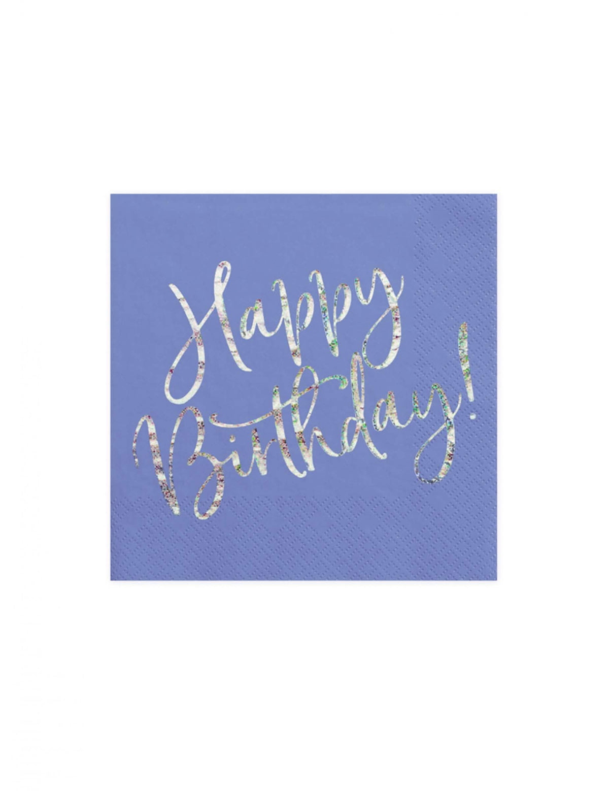 papirnati prtički Happy Birthday iridescentni za rojstni dan modra lavanda