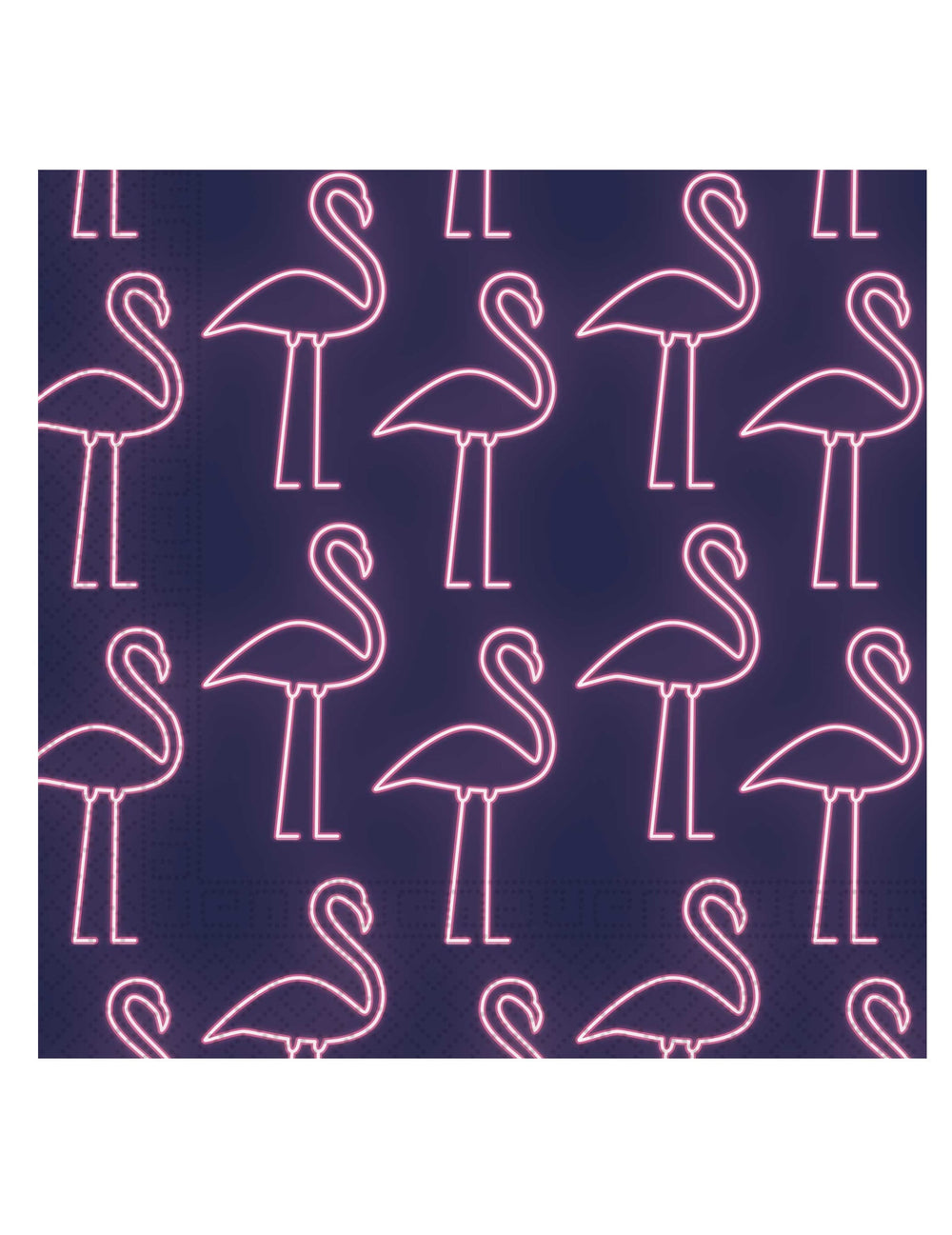 Serviettes en papier flamants roses pour décoration de fête néon rose et bleu marine