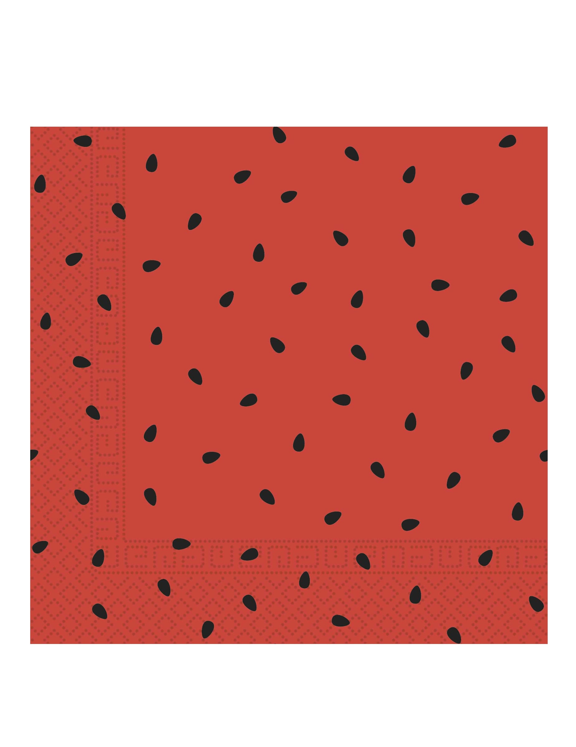 Serviettes en papier pastèque pour fête rouges à pépins