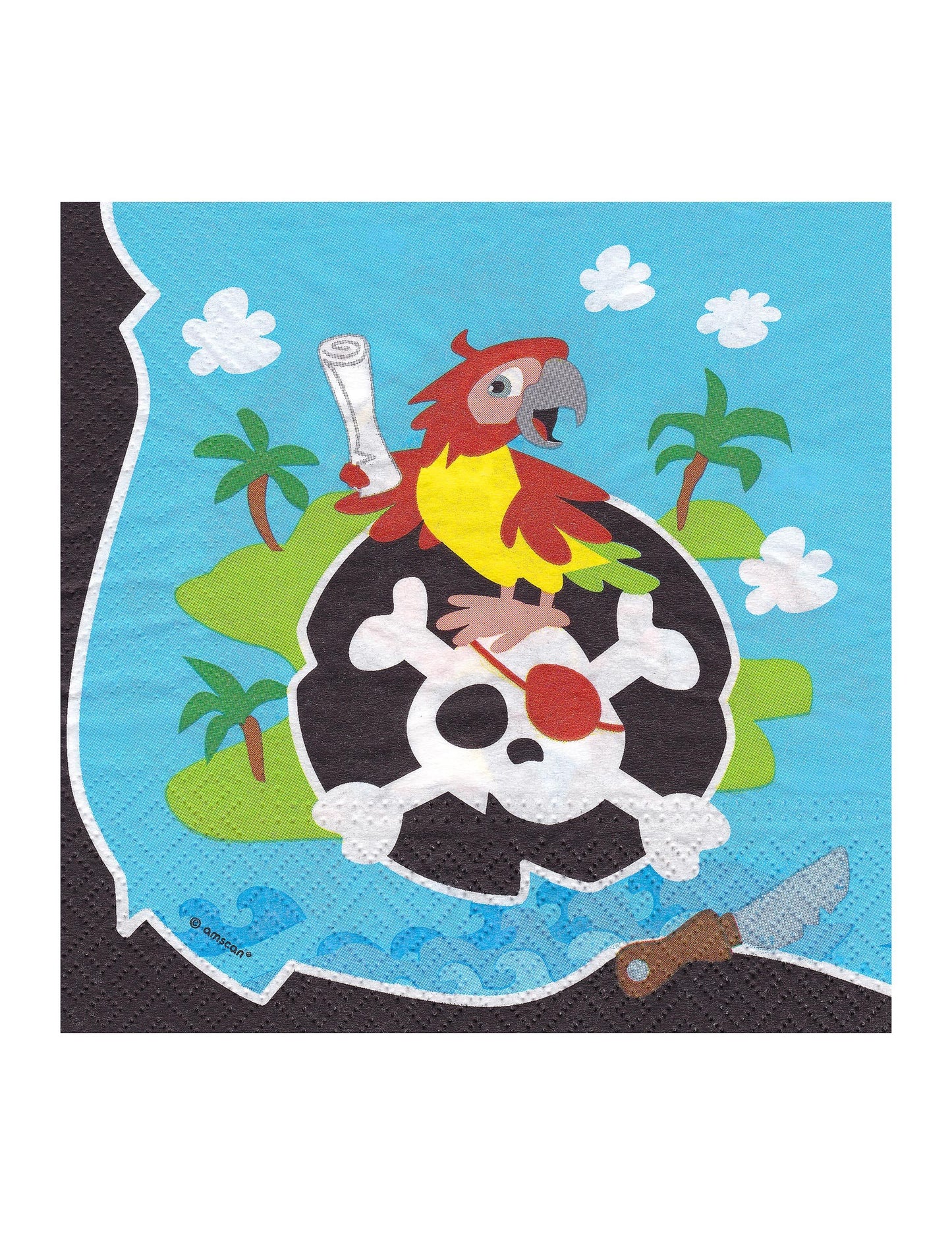 20 papirnatih prtičkov s piratsko tematiko, 33 x 33 cm za otrokov rojstni dan