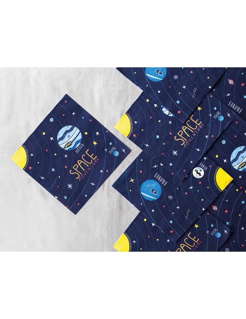 Predogled kompleta papirnatih prtičkov Space Adventure
