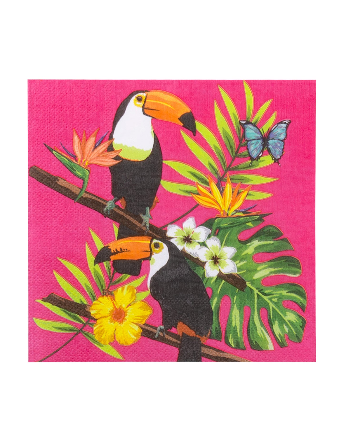 20 Toucan Fuchsia papirnate brisače 33 x 33 cm