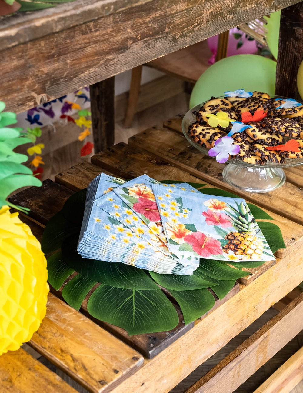 Ustvarjanje vzdušja s prtički Hawaii party