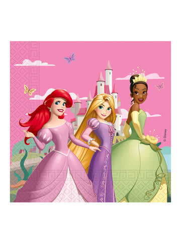 20 Serviettes Princesses Disney 33 x 33 cm