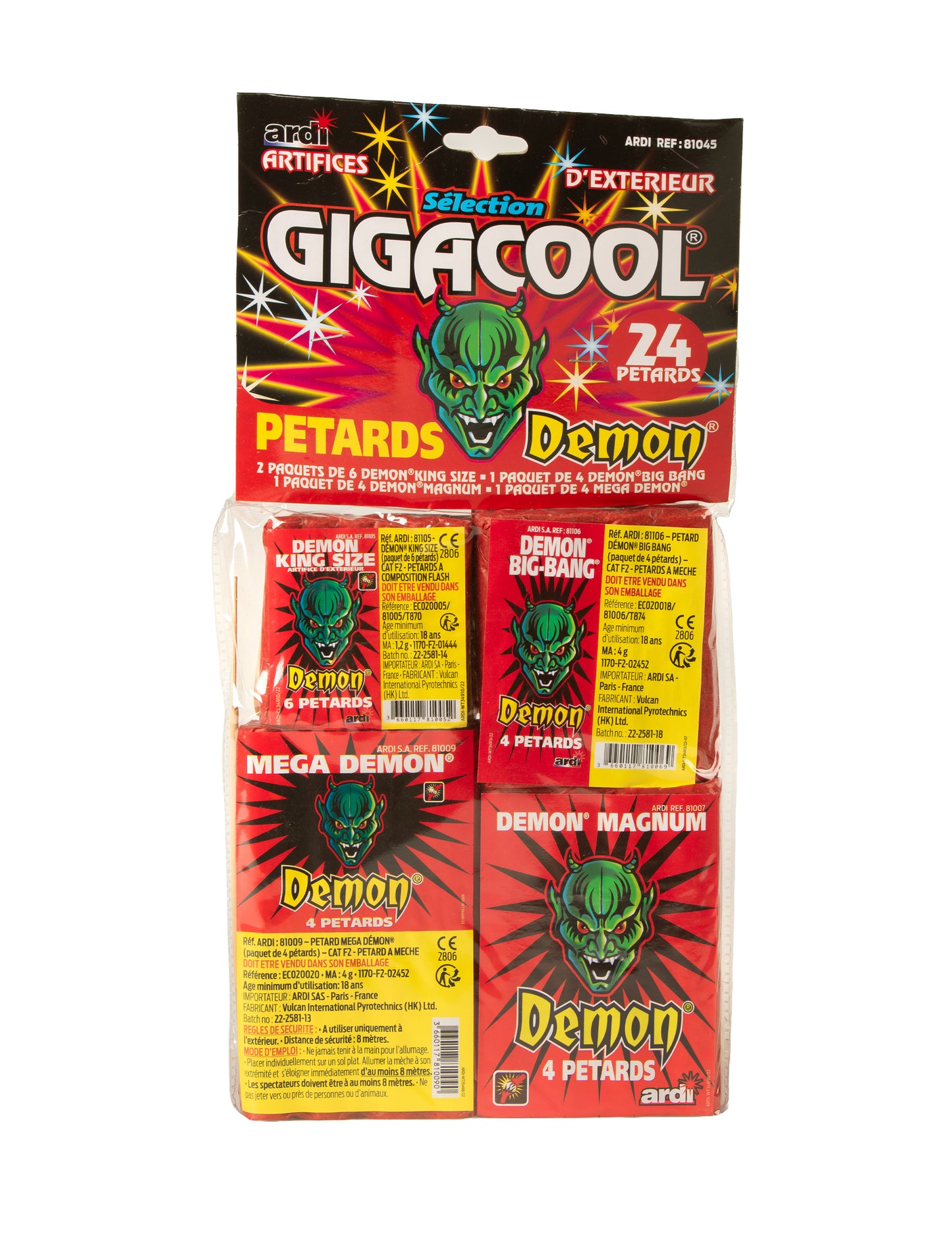 24 Gros pétards Démon Giga Cool