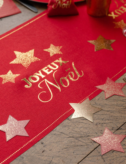 25 décorations à parsemer Noël Étincelant rouges 6,5 x 6,2 cm