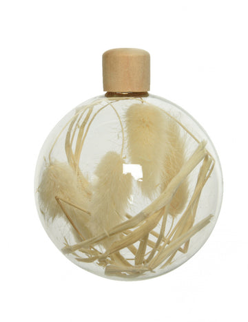 3 steklene kroglice s posušenimi zelišči 8 cm šik dekor