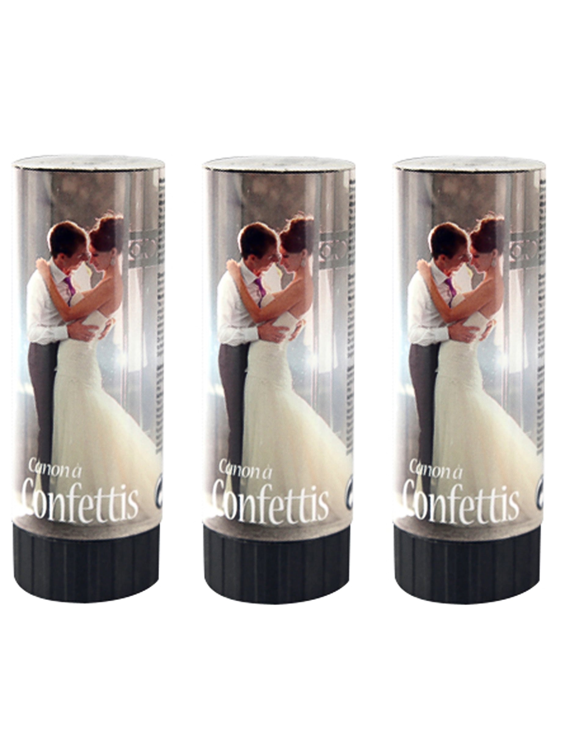 Canons à confettis mariage pour fête blancs